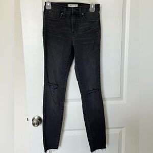 Madewell 9” High-Rise Skinny Black Jeans - size 25